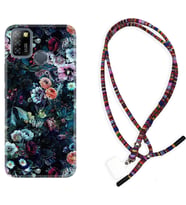 INFINIX Smart 4 5 6 Zero 8 S5 Pro Kılıf Boyun Asklı Rasta Silikon Great Flowers 1304