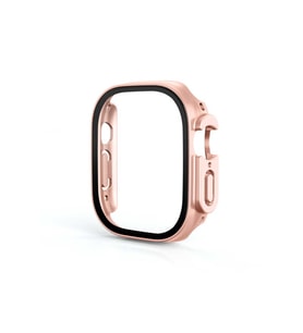 Apple Watch Ultra 49mm Uyumlu Kasa ve Ekran Koruyucu Zore Watch Gard 19 (Rose Gold Altın)