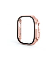 Apple Watch Ultra 49mm Uyumlu Kasa ve Ekran Koruyucu Zore Watch Gard 19 (Rose Gold Altın)