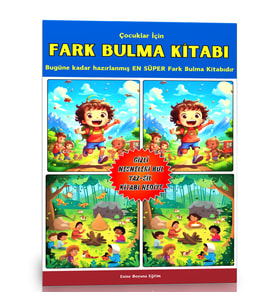 Çocuklar İçin Fark Bulma Kitabı (Gizli Nesneleri Bulma YAZ-SİL Kitabı Hediyeli)