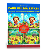 Çocuklar İçin Fark Bulma Kitabı (Gizli Nesneleri Bulma YAZ-SİL Kitabı Hediyeli)