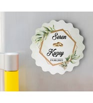 Nişan Düğün Hatırası Ahşap Magnet