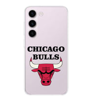 Samsung Galaxy S23 Plus Uyumlu Kamera korumalı Kapak Chicago Bulls Tasarımlı  Şeffaf Kılıf
