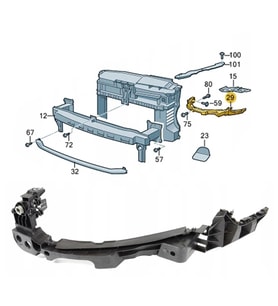 Vw Golf 6 Sol Ön Far Alt Braketi 2009-2013 5K0807571J
