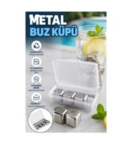 304 Paslanmaz Çelik Metal Buz Küpü ve Klips Seti