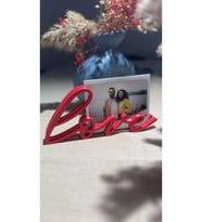 Love Yazılı Fotoğraf Tutucu Çerçeve Kırmızı, Hediyelik Çerçeve Biblo, Dekoratif Çerçeve Pinterest