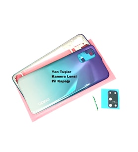 Tkgz Oppo A72 kasa Arka Pil Batarya Kapağı MAVİ