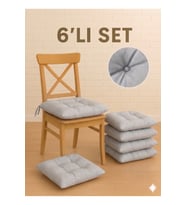 Sandalye Minderi 6’lı Set Konforlu Şık Pofidik