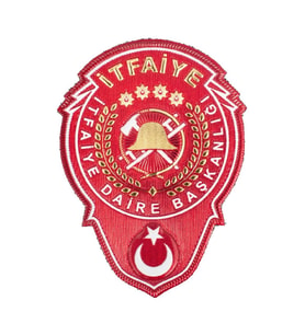 İTFAİYE Gögüs Arma 3d Plastik,  Yeni Tip, Cırtlı, 1. Kalite (Çok Renkli)
