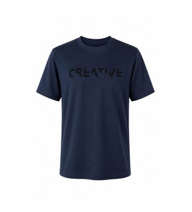 Trender 226-29 Creative Baskı Modal Octavian Lacivert Erkek T-Shirt 26YG08000022