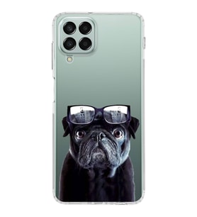 PrintiFy Samsung Galaxy M33 ile Uyumlu 1mm Slim Fit Köpek 3 050f Baskılı Şeffaf  Kılıf