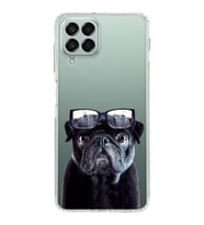 PrintiFy Samsung Galaxy M33 ile Uyumlu 1mm Slim Fit Köpek 3 050f Baskılı Şeffaf  Kılıf