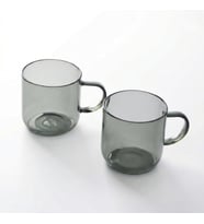 2'li Borosilikat Cam Kupa Seti - 380 ml Isıya Dayanıklı Renkli Kahve ve Çay Bardağı - Kurşunsuz Ekolojik (2 Adet) Amber (Bal Rengi) ve Füme Renk Seçenekleri (Füme Renk - 2 ADET)