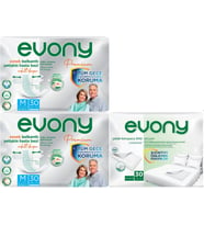 Evony Premium Hasta Bezi Yetişkin Bel Bantlı Tekstil Yüzey Orta 60 Adet+ Yatak Koruyucu Örtü 30 Adet