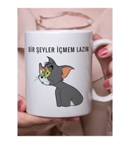 Bir Şeyler Içmem Lazım Tom Ve Jerry Baskılı Kupa Bardak