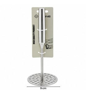 YUVARLAK ÇAP : 8CM METAL SAPLI = 11.5CM METAL PATATES EZİCİ TOPLAM UZUNLUK : 26.5CM (5680)