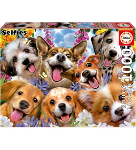Educa 1000 Parça Yavru Köpek Selfiesi Puzzle - Puppies Selfie Howard Robinson - 19931