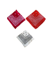 %100 Pamuklu Klasik Desen Unisex 3lü Bandana Seti Renkli Bandana Etnik Desenli A Kalite Bandana
