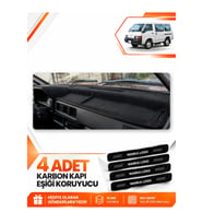 MITSUBISHI L300 (1986-1999) Uyumlu Ön Torpido Koruma Kılıfı Halısı - Siyah