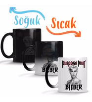 Justin Bieber Purpose Tour Sihirli Kupa Bardak Porselen