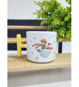 Küçük Prens ve Yıldız  Desenli Porselen T Kupa Bardak Latte Fincanı