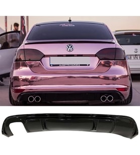Vw Jetta Mk6 R Difüzör Difizör Plastik Parlak Siyah 2014 2015 2016 2017 2018 Arka-bodykit-ek-karlık