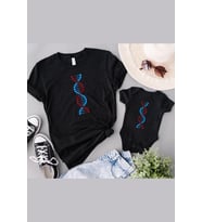 Bordo Mavi DNA Baba Oğul Kız (TEK ÜRÜN FİYATIDIR KOMBİN YAPMAK İÇİN EN AZ 2 ADET SEPETE EKLEYİNİZ)