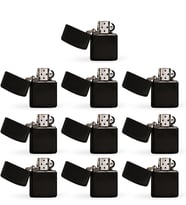 BK Gift Lazer ve Uv Baskıya Uygun Benzinli Siyah Metal Çakmak - (10'lu Paket)