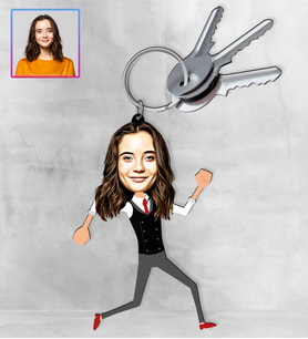 Kişiye Özel Karikatür Tasarım Anahtarlık 97287