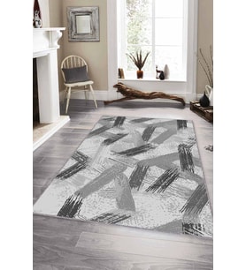 Gri Spor Kaymaz Tabanlı Makinede Yıkanabilir Halı FR01 - 100 x 160 cm