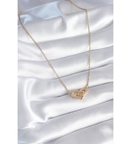316L Çelik Gold Renk Zirkon Taşlı Model Kadın Kolye 5886 - SSSSSS5454-6399