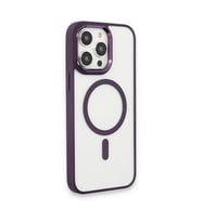Northcity iPhone 15 Pro Max Derin Mor Silikon Kılıf - Magneticsafe & Kablosuz Şarj Desteği