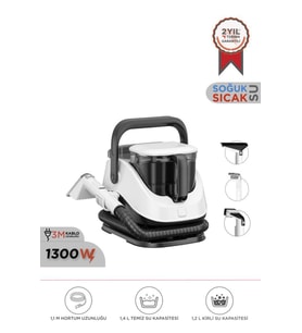 Torima TCC-01 Siyah Buharlı Koltuk ve Halı Yıkama Makinesi Leke Çıkartma Makinesi