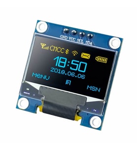 0.96 Inch Sarı Mavi Oled Modül 128x64 Piksel IIC I2C Seri 0.96” Ekran Lcd Gösterge