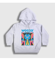 Presmono Unisex Çocuk Beyaz Poster Müzik Weezer Kapüşonlu Sweatshirt 513362tt