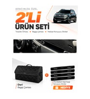 e-biz DACİA DUSTER 3 NESİL (2024-2026) Uyumlu Torpido Örtüsü + Deri Bagaj Çantası - Siyah - DA011