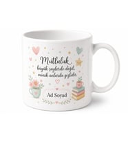 Kişiye Özel Minik Mutluluklar Temalı Baskılı Kupa Bardak Hediyelik Hediye