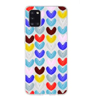 PrintiFy Samsung Galaxy A31 ile Uyumlu 1mm Slim Fit Water Color 1 Baskılı Şeffaf  Kılıf