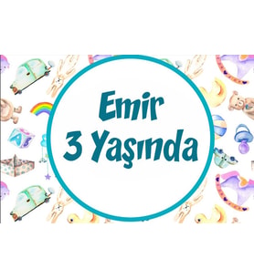 Oyuncaklar Temalı Doğum Günü Afişi 35X50 cm