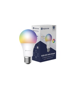 Hybrone LED RGB Wİ-Fi Akıllı Ampul, 16 Milyon Renk, 900 Lümen, E27 Duy, Uygulama ile Uzaktan Kontrol