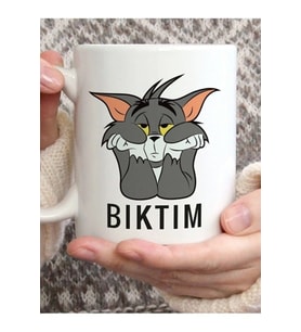 Bıktım Modlu Kupa Bardak (Beyaz)