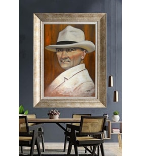 Gümüş Çerçeveli Atatürk Tablo ds191
