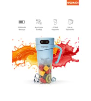 Şarjlı Taşınabilir Sporcu Blender Smoothie Blender 470 ml Kapasiteli Buz Kırıcı Kişisel Portatif Blender Womidi HL-302