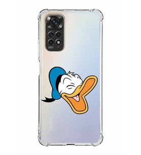 Xiaomi Redmi Note 11 Kamera ve Köşe Korumalı  Antishock Kapak Donald Duck Tasarımlı Şeffaf Kılıf