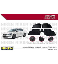 Skoda Octavia Havuzlu 3D Paspas Niken Siyah 2013+ Sonrası