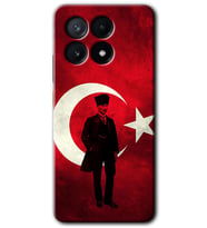 Poco x6 Pro Kılıf HD Desen Baskılı Kılıf - Atatürk Bayrak