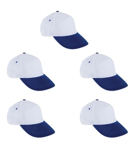 BK Gift  Sublimasyon Mavi Siperli Şapka - (5'li Paket)