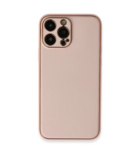 iPhone 13 Pro Kılıf Coco Deri Silikon Kapak - Pembe