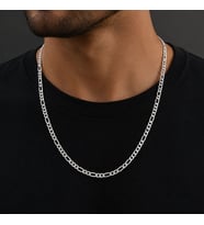 BK Gift Figaro Zincir Kolye Çelik Erkek Kolye - Kararma Yapmayan Erkek Çelik Kolye
