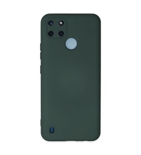 Realme C25y Kılıf Nano İçi Kadife Silikon - Koyu Yeşil